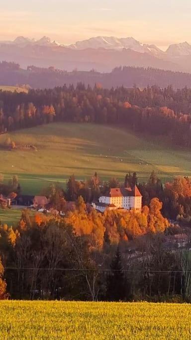Ferienwohnung Auf Bauernhof Mit Hotpot Und Sauna Sumiswald Esterno foto